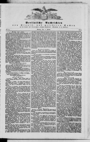 Berlinische Nachrichten von Staats- und gelehrten Sachen vom 04.01.1841