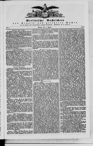 Berlinische Nachrichten von Staats- und gelehrten Sachen on Jan 8, 1841