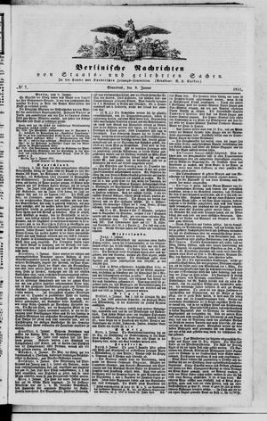 Berlinische Nachrichten von Staats- und gelehrten Sachen vom 09.01.1841