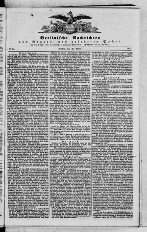 Berlinische Nachrichten von Staats- und gelehrten Sachen on Jan 26, 1841