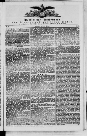 Berlinische Nachrichten von Staats- und gelehrten Sachen vom 17.02.1841