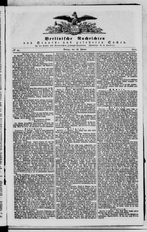 Berlinische Nachrichten von Staats- und gelehrten Sachen vom 22.02.1841