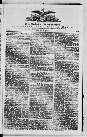 Berlinische Nachrichten von Staats- und gelehrten Sachen vom 26.02.1841
