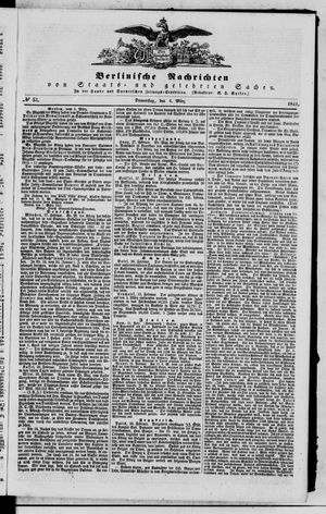 Berlinische Nachrichten von Staats- und gelehrten Sachen vom 04.03.1841