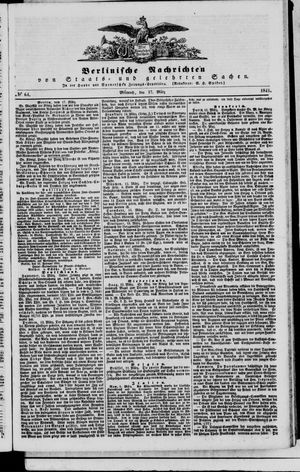 Berlinische Nachrichten von Staats- und gelehrten Sachen vom 17.03.1841