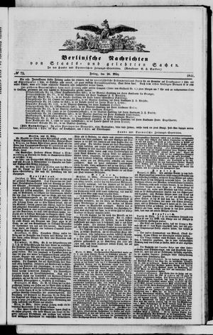 Berlinische Nachrichten von Staats- und gelehrten Sachen on Mar 26, 1841