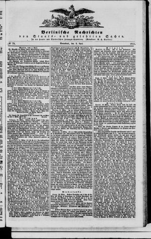 Berlinische Nachrichten von Staats- und gelehrten Sachen vom 03.04.1841