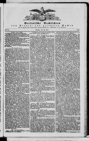 Berlinische Nachrichten von Staats- und gelehrten Sachen vom 20.04.1841