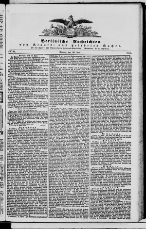 Berlinische Nachrichten von Staats- und gelehrten Sachen on Apr 26, 1841