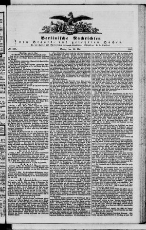 Berlinische Nachrichten von Staats- und gelehrten Sachen vom 10.05.1841