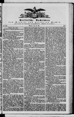 Berlinische Nachrichten von Staats- und gelehrten Sachen on May 12, 1841