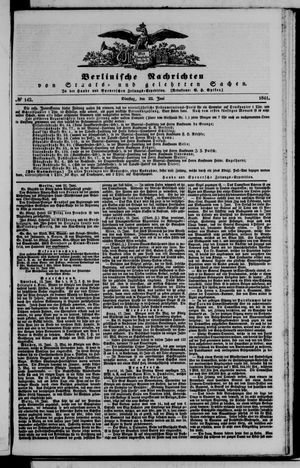 Berlinische Nachrichten von Staats- und gelehrten Sachen vom 22.06.1841
