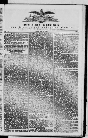 Berlinische Nachrichten von Staats- und gelehrten Sachen vom 25.06.1841