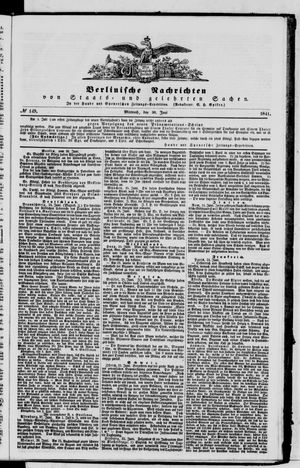 Berlinische Nachrichten von Staats- und gelehrten Sachen vom 30.06.1841