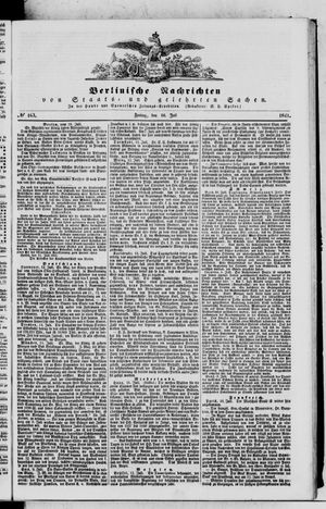 Berlinische Nachrichten von Staats- und gelehrten Sachen vom 16.07.1841