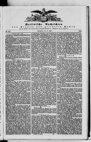 Berlinische Nachrichten von Staats- und gelehrten Sachen on Jul 17, 1841