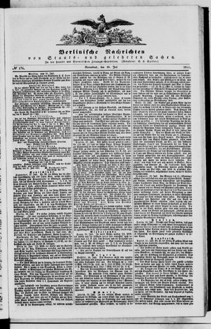 Berlinische Nachrichten von Staats- und gelehrten Sachen vom 31.07.1841