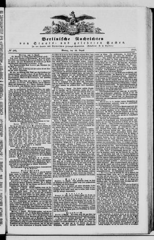 Berlinische Nachrichten von Staats- und gelehrten Sachen on Aug 16, 1841