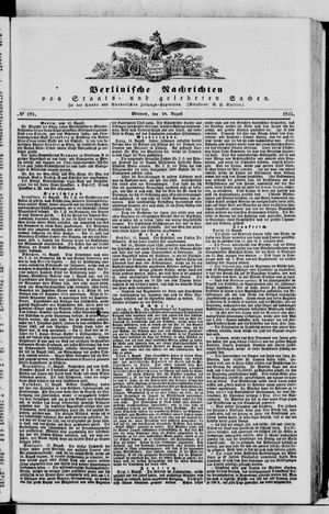Berlinische Nachrichten von Staats- und gelehrten Sachen on Aug 18, 1841
