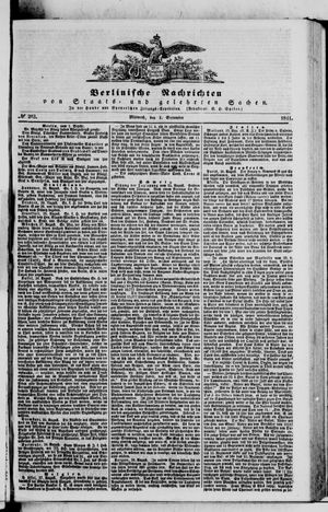 Berlinische Nachrichten von Staats- und gelehrten Sachen on Sep 1, 1841