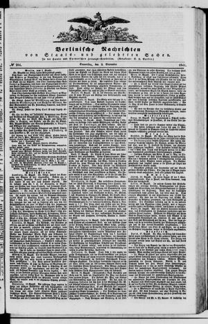 Berlinische Nachrichten von Staats- und gelehrten Sachen on Sep 2, 1841