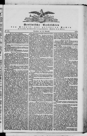 Berlinische Nachrichten von Staats- und gelehrten Sachen vom 18.09.1841