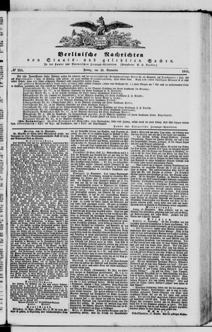 Berlinische Nachrichten von Staats- und gelehrten Sachen on Sep 24, 1841