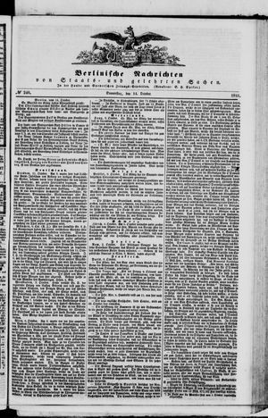 Berlinische Nachrichten von Staats- und gelehrten Sachen vom 14.10.1841