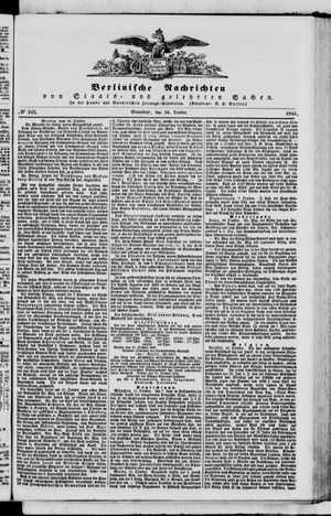 Berlinische Nachrichten von Staats- und gelehrten Sachen vom 16.10.1841