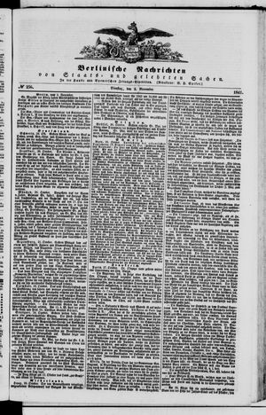 Berlinische Nachrichten von Staats- und gelehrten Sachen vom 02.11.1841