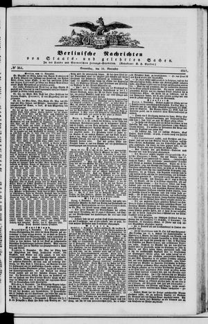 Berlinische Nachrichten von Staats- und gelehrten Sachen vom 11.11.1841