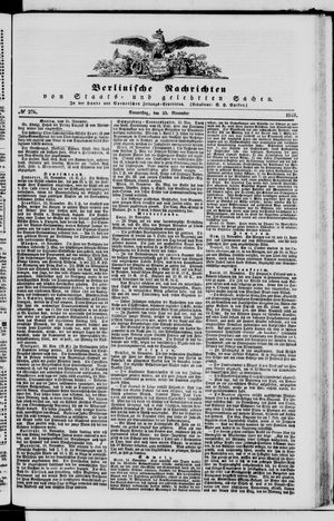 Berlinische Nachrichten von Staats- und gelehrten Sachen on Nov 25, 1841