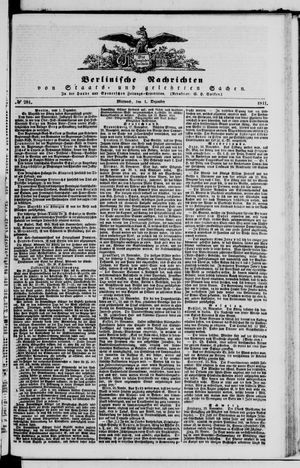 Berlinische Nachrichten von Staats- und gelehrten Sachen vom 01.12.1841