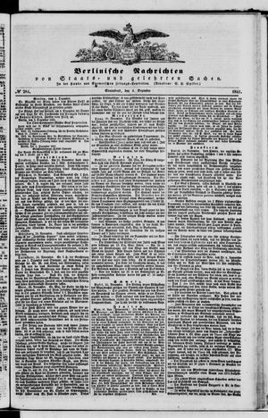 Berlinische Nachrichten von Staats- und gelehrten Sachen vom 04.12.1841