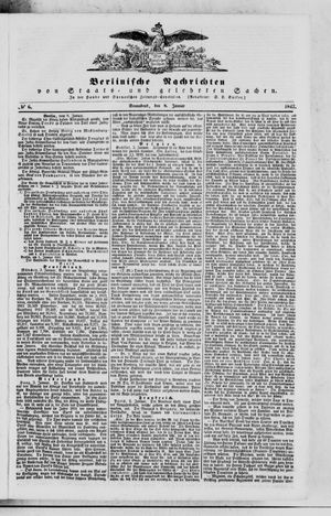 Berlinische Nachrichten von Staats- und gelehrten Sachen vom 08.01.1842