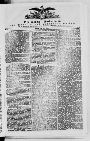 Berlinische Nachrichten von Staats- und gelehrten Sachen vom 10.01.1842