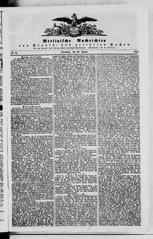 Berlinische Nachrichten von Staats- und gelehrten Sachen vom 20.01.1842