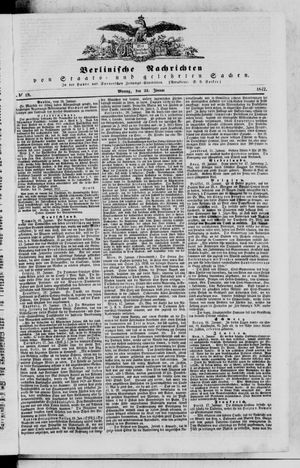 Berlinische Nachrichten von Staats- und gelehrten Sachen vom 24.01.1842