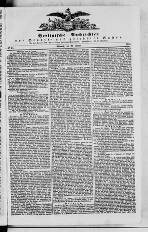 Berlinische Nachrichten von Staats- und gelehrten Sachen vom 26.01.1842