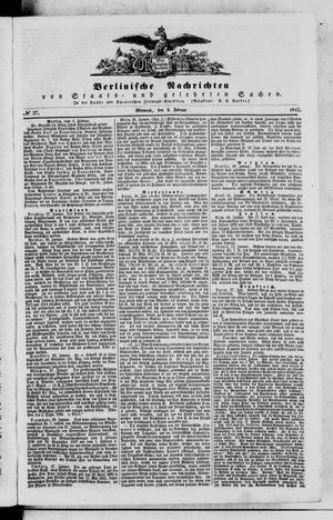 Berlinische Nachrichten von Staats- und gelehrten Sachen vom 02.02.1842