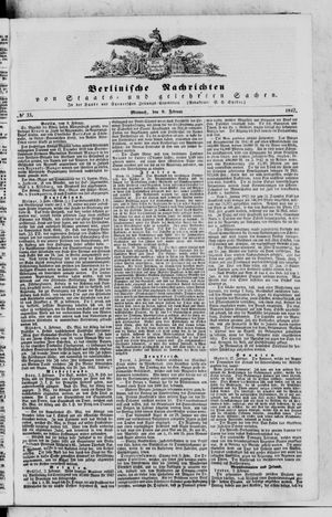 Berlinische Nachrichten von Staats- und gelehrten Sachen vom 09.02.1842