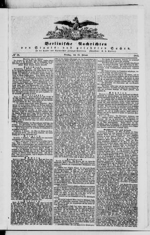 Berlinische Nachrichten von Staats- und gelehrten Sachen vom 15.02.1842