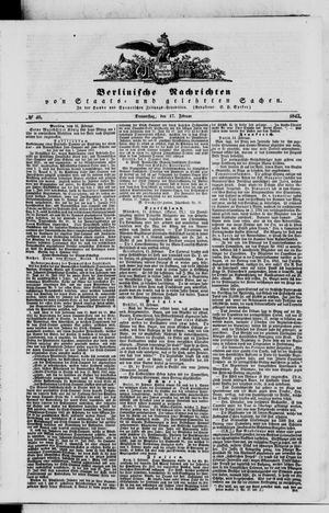 Berlinische Nachrichten von Staats- und gelehrten Sachen vom 17.02.1842
