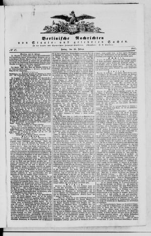 Berlinische Nachrichten von Staats- und gelehrten Sachen vom 25.02.1842
