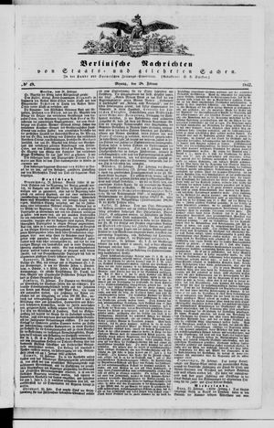 Berlinische Nachrichten von Staats- und gelehrten Sachen vom 28.02.1842