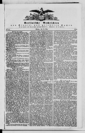 Berlinische Nachrichten von Staats- und gelehrten Sachen vom 14.03.1842