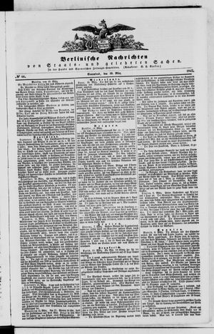 Berlinische Nachrichten von Staats- und gelehrten Sachen vom 19.03.1842