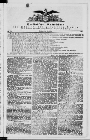 Berlinische Nachrichten von Staats- und gelehrten Sachen vom 29.03.1842
