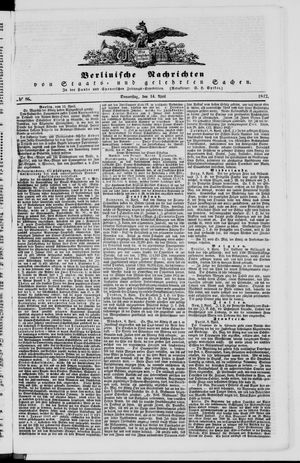 Berlinische Nachrichten von Staats- und gelehrten Sachen vom 14.04.1842