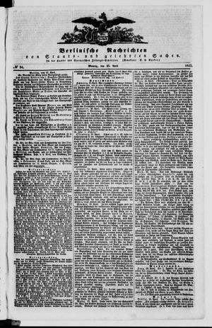 Berlinische Nachrichten von Staats- und gelehrten Sachen vom 25.04.1842